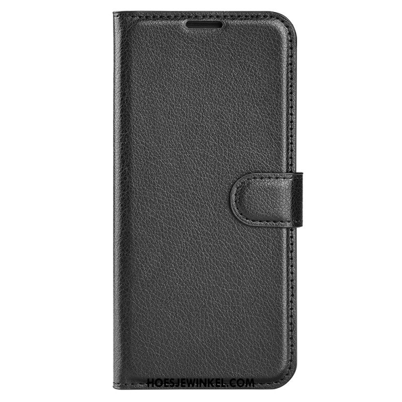 Folio-hoesje Samsung Galaxy S25 Ultra 5g Klassiek Lychee Kunstleer