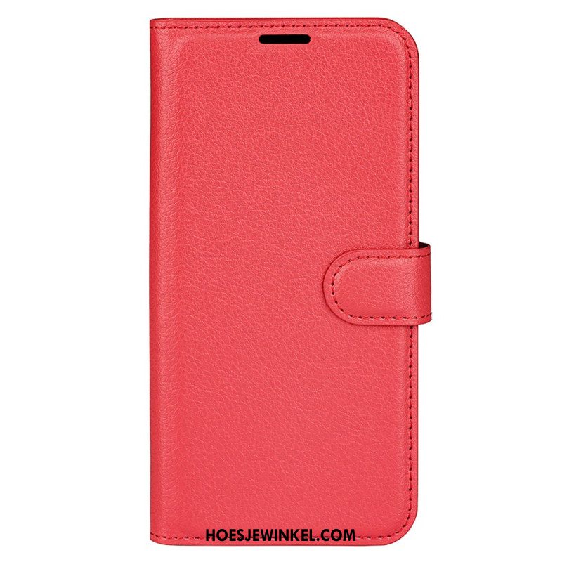 Folio-hoesje Samsung Galaxy S25 Ultra 5g Klassiek Lychee Kunstleer