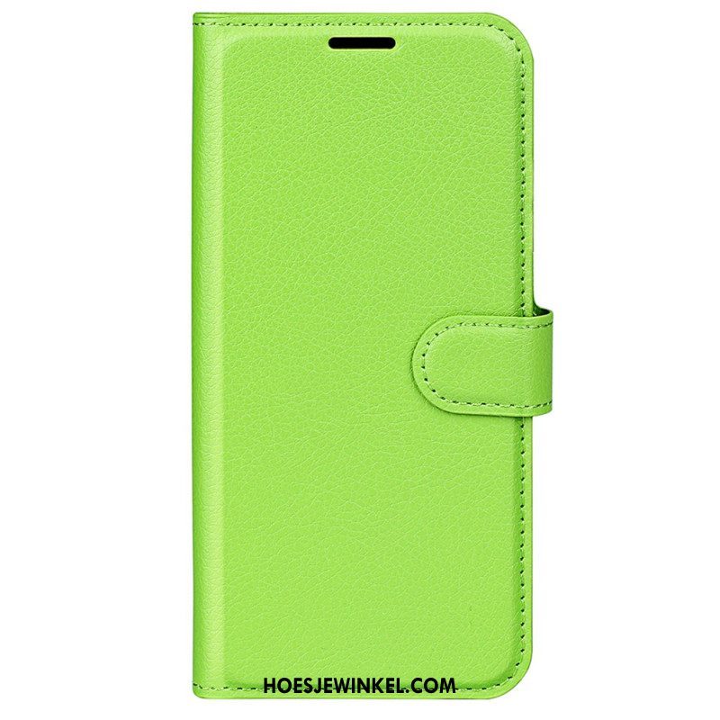 Folio-hoesje Samsung Galaxy S25 Ultra 5g Klassiek Lychee Kunstleer