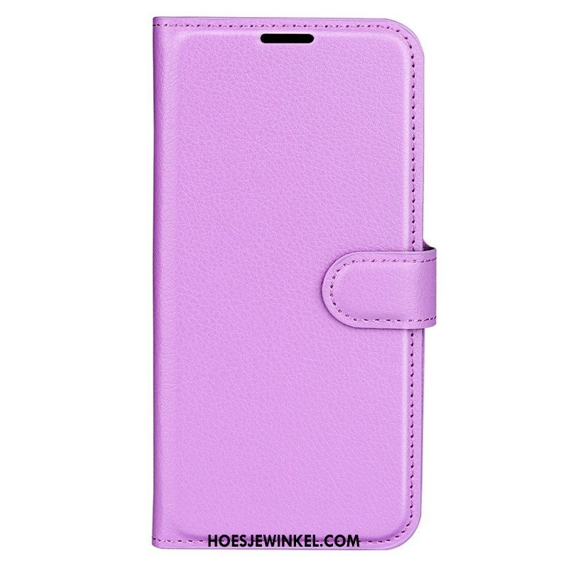 Folio-hoesje Samsung Galaxy S25 Ultra 5g Klassiek Lychee Kunstleer