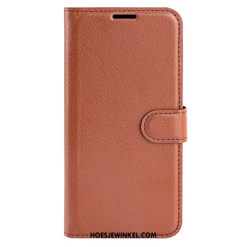 Folio-hoesje Samsung Galaxy S25 Ultra 5g Klassiek Lychee Kunstleer