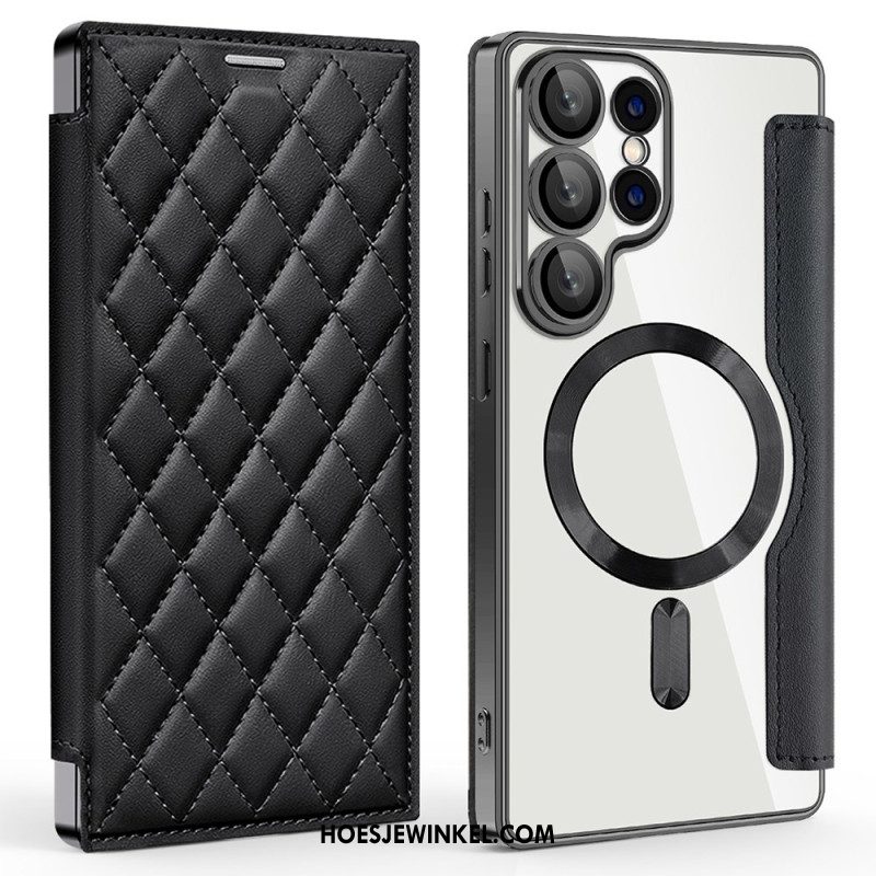 Folio-hoesje Samsung Galaxy S25 Ultra 5g Magsafe-compatibel Gewatteerd
