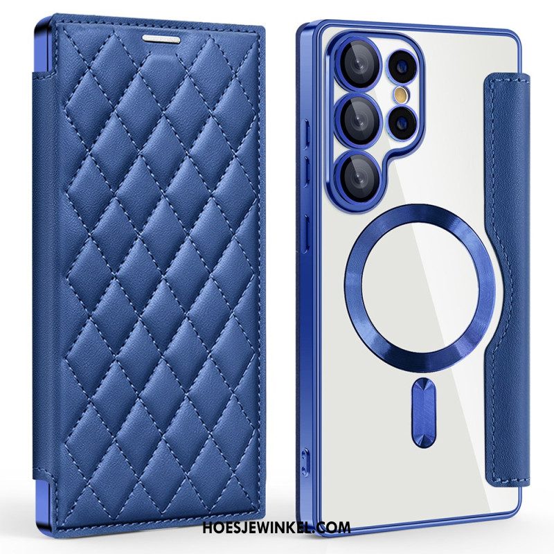 Folio-hoesje Samsung Galaxy S25 Ultra 5g Magsafe-compatibel Gewatteerd