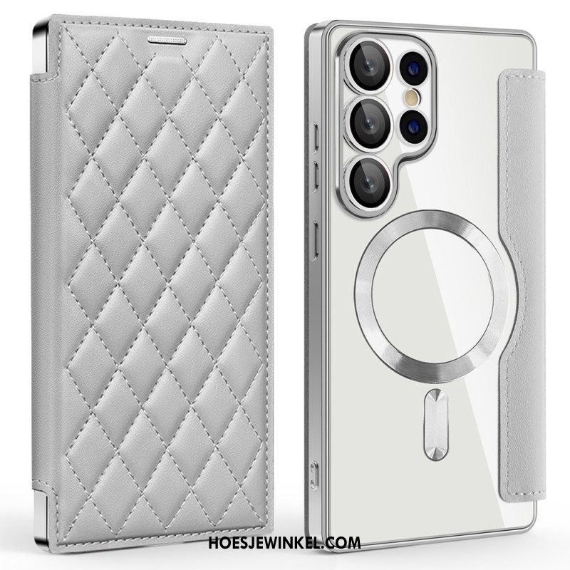 Folio-hoesje Samsung Galaxy S25 Ultra 5g Magsafe-compatibel Gewatteerd