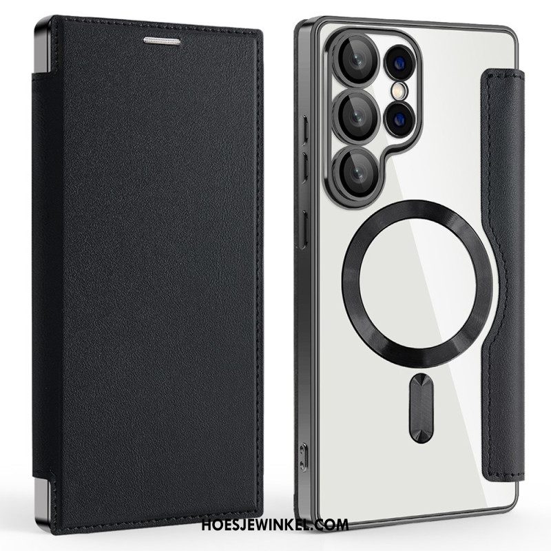 Folio-hoesje Samsung Galaxy S25 Ultra 5g Magsafe-compatibel Met Rfid-blokkering Leerlook