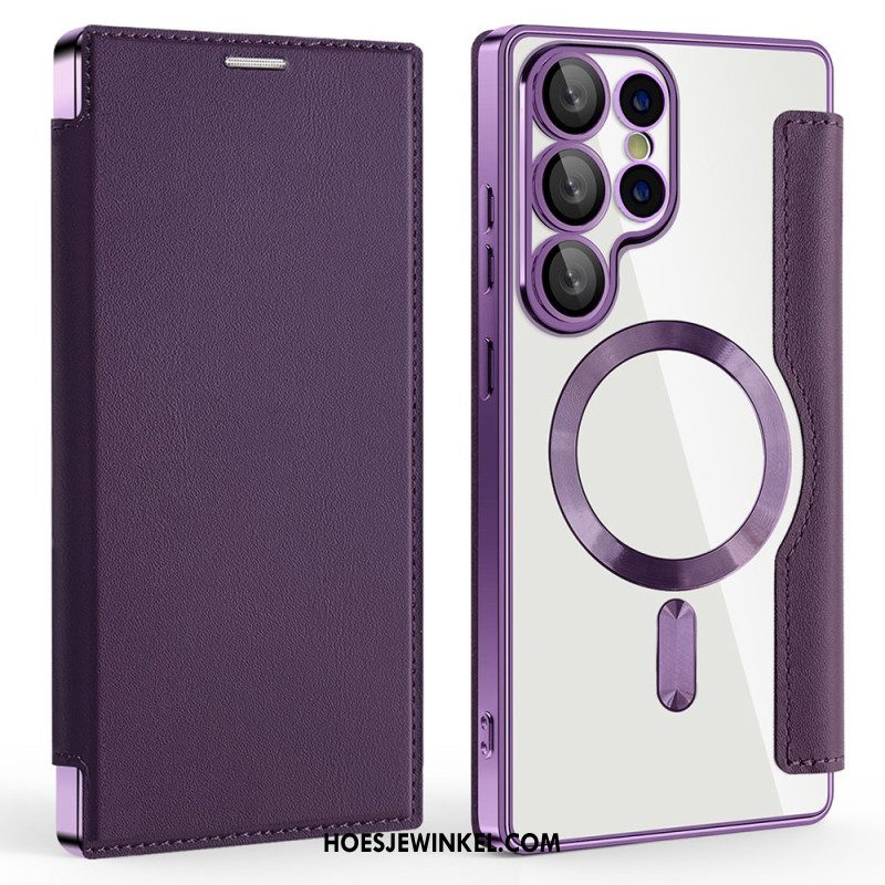 Folio-hoesje Samsung Galaxy S25 Ultra 5g Magsafe-compatibel Met Rfid-blokkering Leerlook