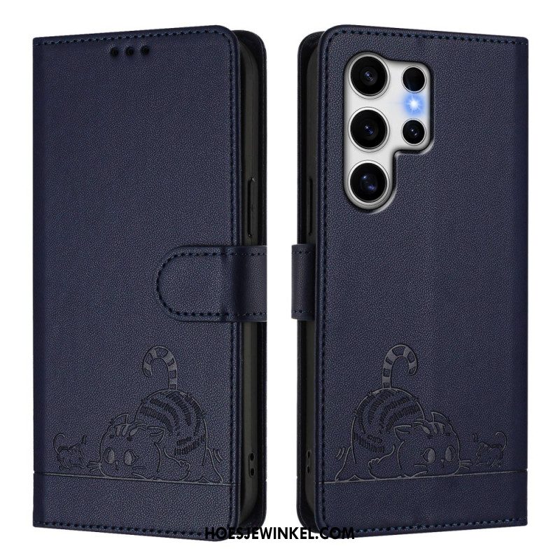 Folio-hoesje Samsung Galaxy S25 Ultra 5g Telefoonhoesje Kattenmotief