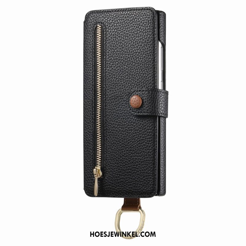 Folio-hoesje Samsung Galaxy S25 Ultra 5g Telefoonhoesje Rfid-beschermde Portemonnee Met Etui En Ringhouder