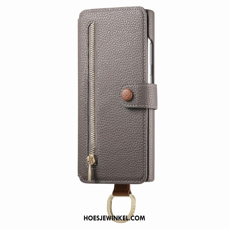 Folio-hoesje Samsung Galaxy S25 Ultra 5g Telefoonhoesje Rfid-beschermde Portemonnee Met Etui En Ringhouder
