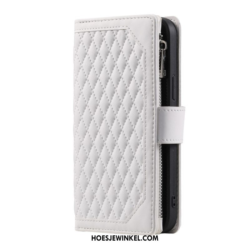 Folio-hoesje Samsung Galaxy S26 Plus Telefoonhoesje Gewatteerde Portemonnee Met Bandje