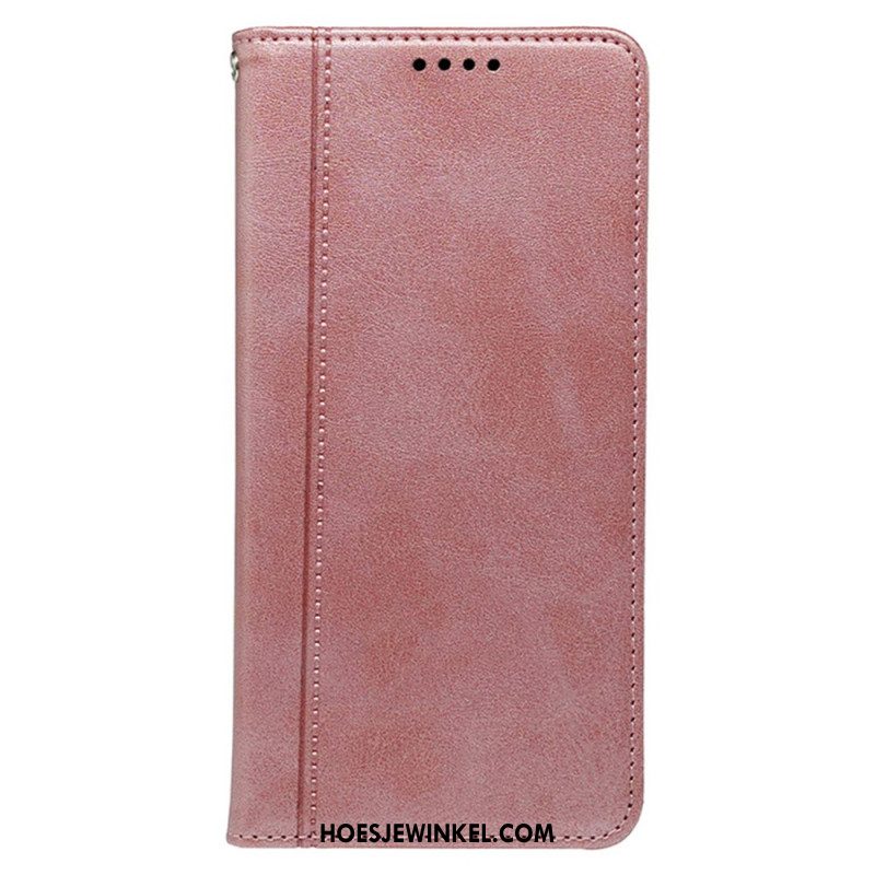 Folio-hoesje Samsung Galaxy S26 Telefoonhoesje Afwerking Met Leerlook