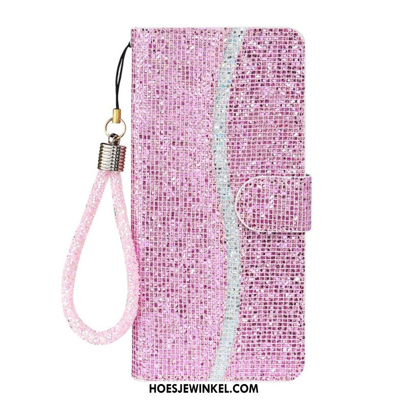 Folio-hoesje Samsung Galaxy S26 Telefoonhoesje S-design Met Pailletten