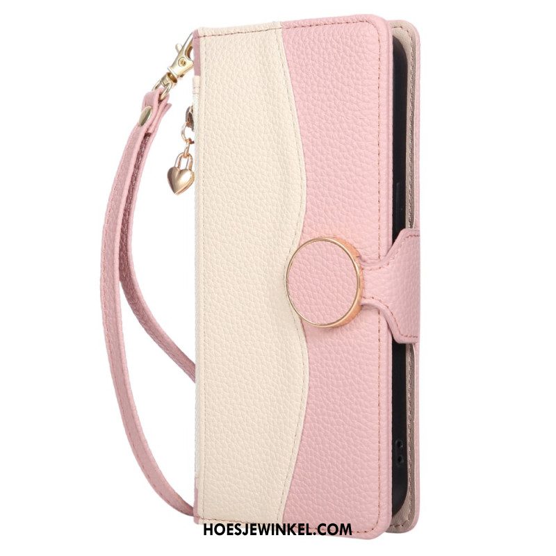 Folio-hoesje Samsung Galaxy S26 Telefoonhoesje Tweekleurige Portemonnee Met Ritssluiting