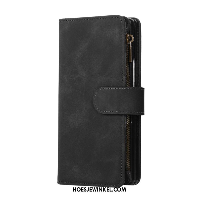 Folio-hoesje Samsung Galaxy Z Fold 7 Portemonnee Met Suède-look En Schouderband