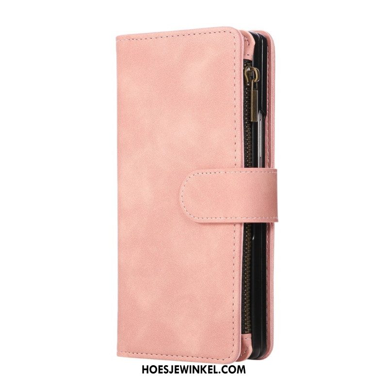 Folio-hoesje Samsung Galaxy Z Fold 7 Portemonnee Met Suède-look En Schouderband