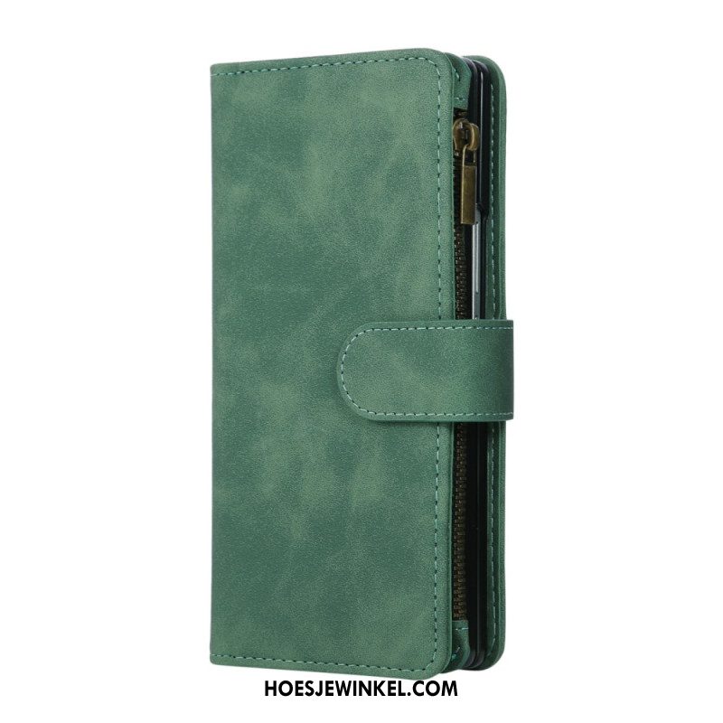 Folio-hoesje Samsung Galaxy Z Fold 7 Portemonnee Met Suède-look En Schouderband