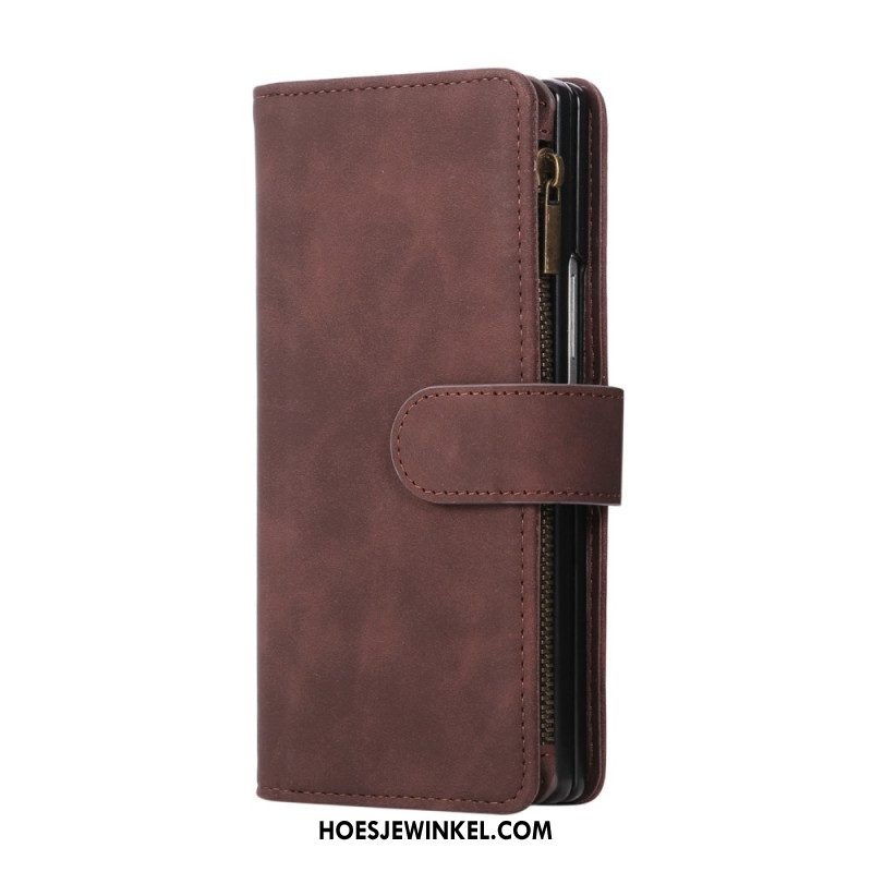 Folio-hoesje Samsung Galaxy Z Fold 7 Portemonnee Met Suède-look En Schouderband