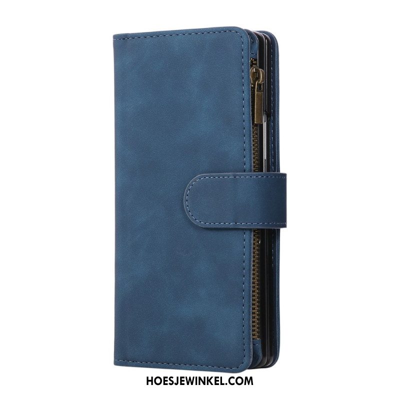 Folio-hoesje Samsung Galaxy Z Fold 7 Portemonnee Met Suède-look En Schouderband