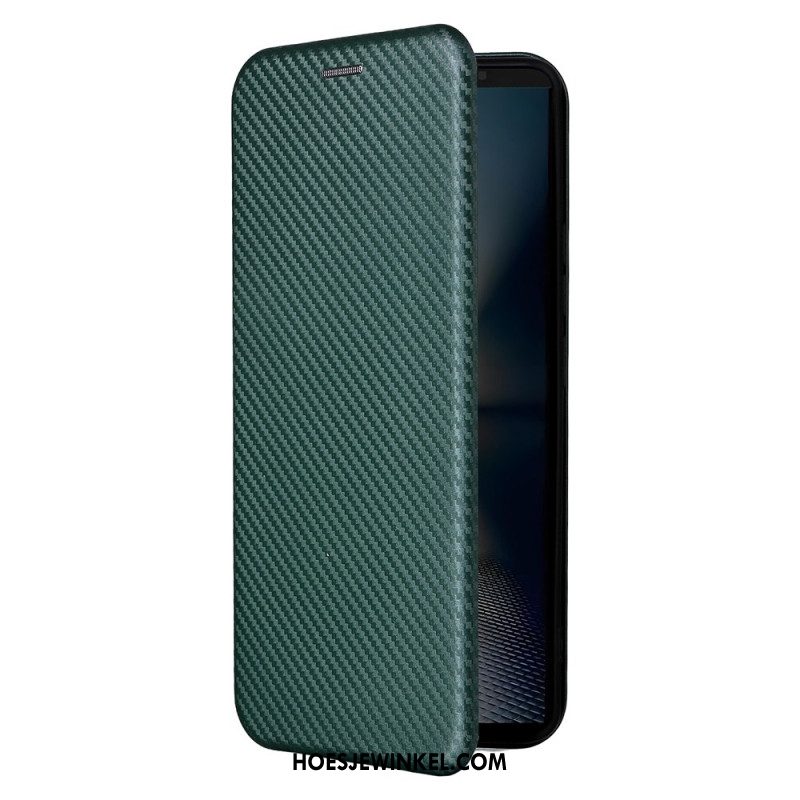 Folio-hoesje Sony Xperia 1 Vii Koolstofvezel