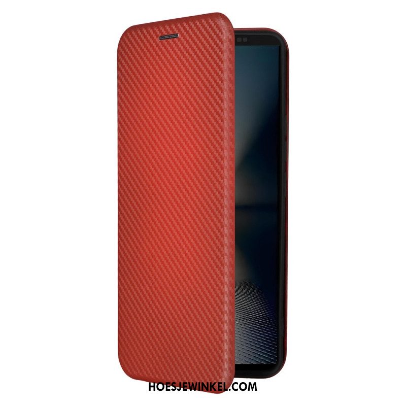 Folio-hoesje Sony Xperia 1 Vii Koolstofvezel