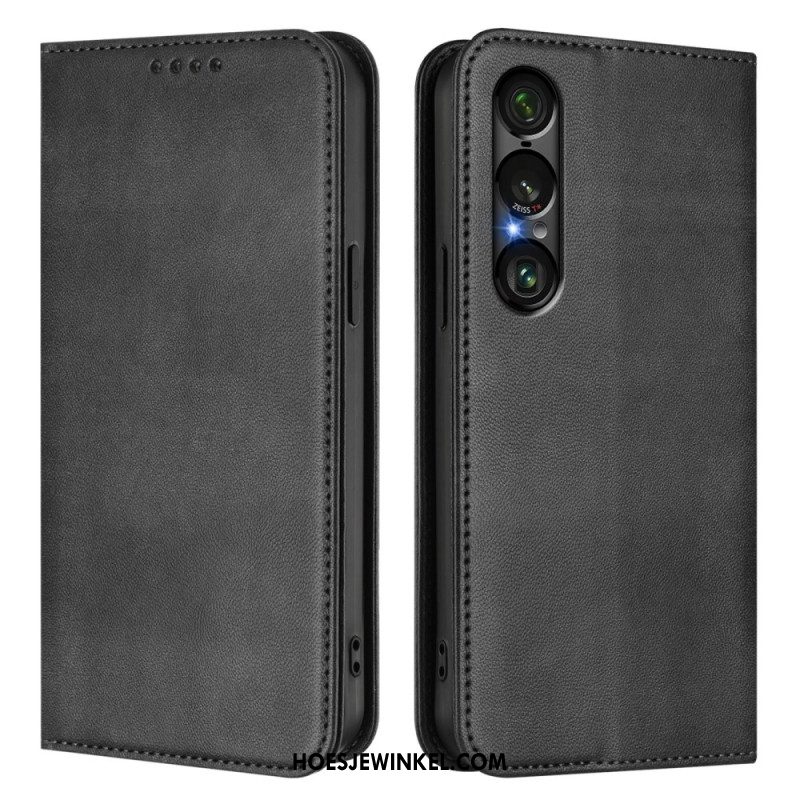 Folio-hoesje Sony Xperia 1 Vii Rfid-bescherming Retro Design