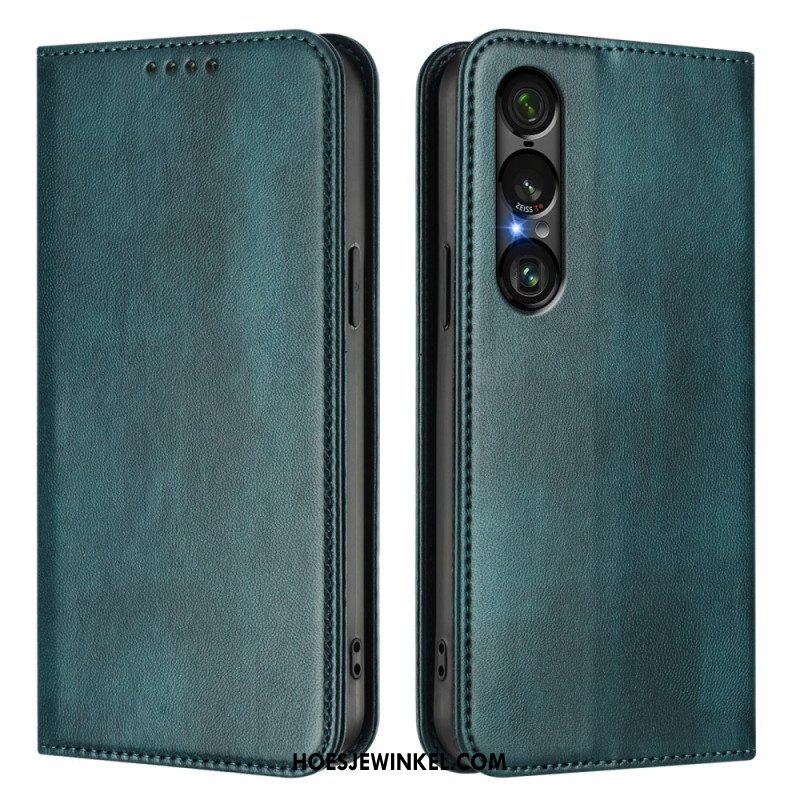 Folio-hoesje Sony Xperia 1 Vii Rfid-bescherming Retro Design