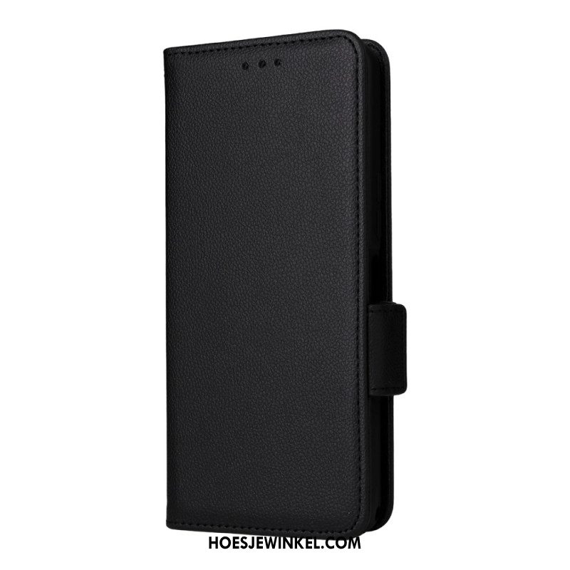 Folio-hoesje Sony Xperia 1 Vii Telefoonhoesje Lychee-textuur Met Riem