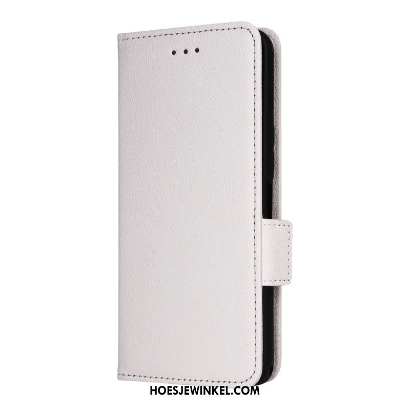 Folio-hoesje Sony Xperia 1 Vii Telefoonhoesje Lychee-textuur Met Riem