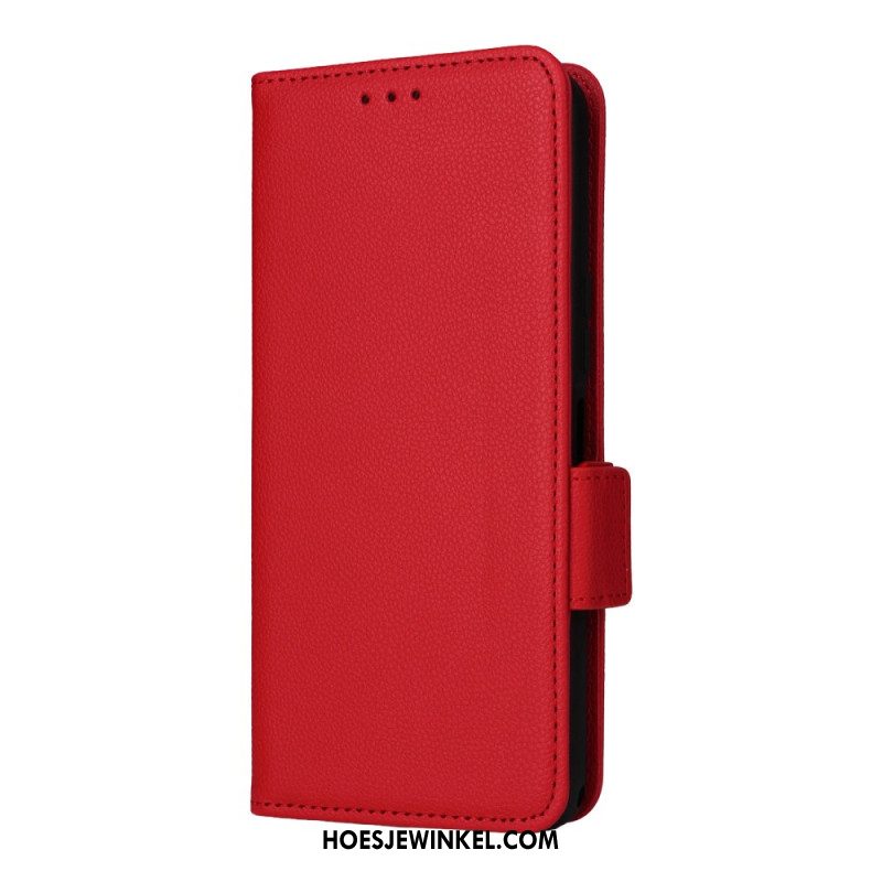 Folio-hoesje Sony Xperia 1 Vii Telefoonhoesje Lychee-textuur Met Riem