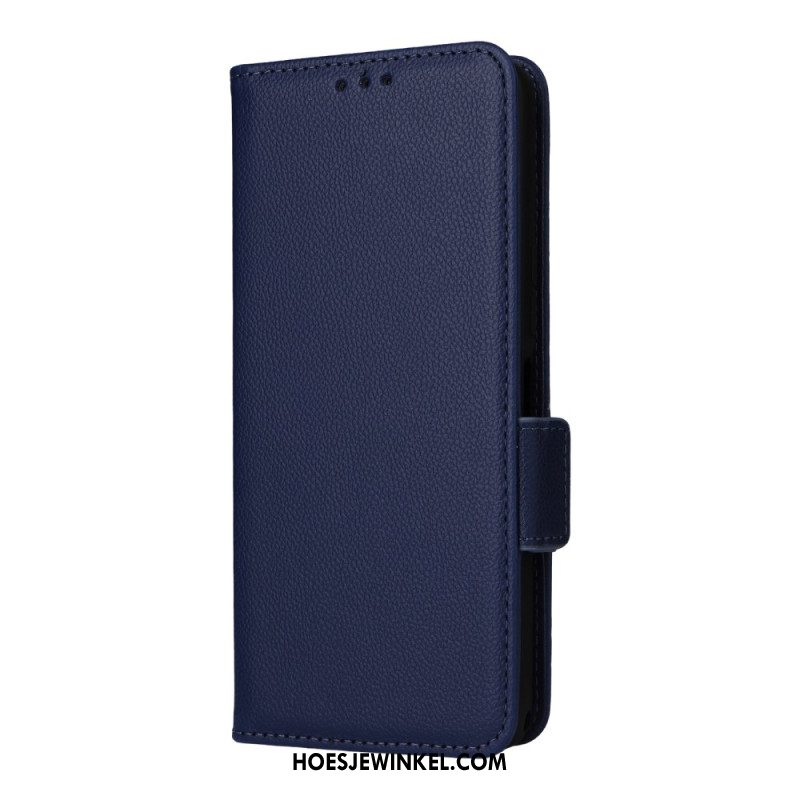 Folio-hoesje Sony Xperia 1 Vii Telefoonhoesje Lychee-textuur Met Riem