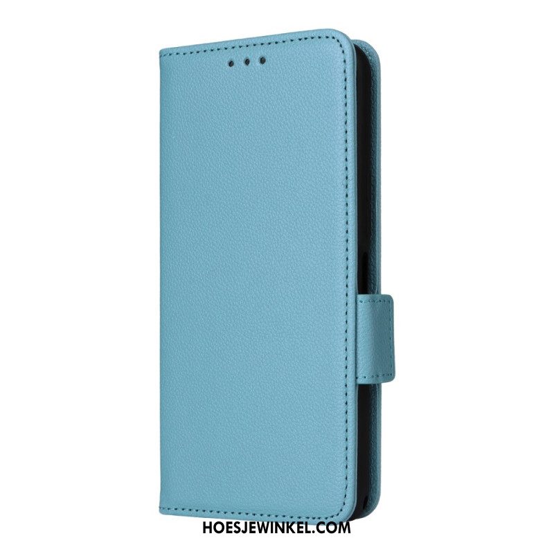 Folio-hoesje Sony Xperia 1 Vii Telefoonhoesje Lychee-textuur Met Riem