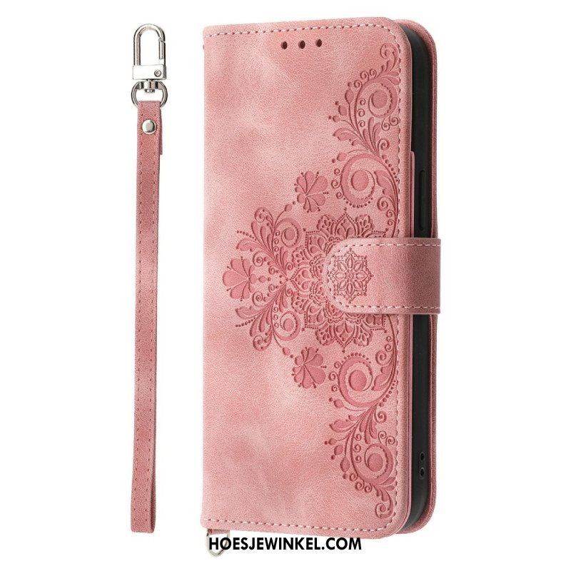 Folio-hoesje Sony Xperia 1 Vii Telefoonhoesje Suède Kanteffect