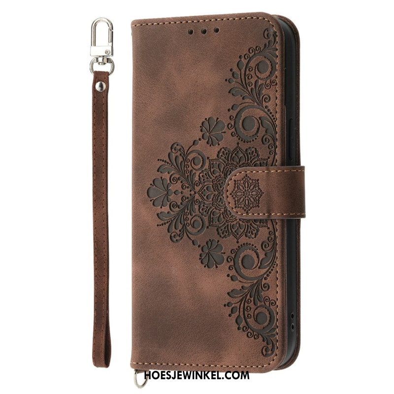 Folio-hoesje Sony Xperia 1 Vii Telefoonhoesje Suède Kanteffect