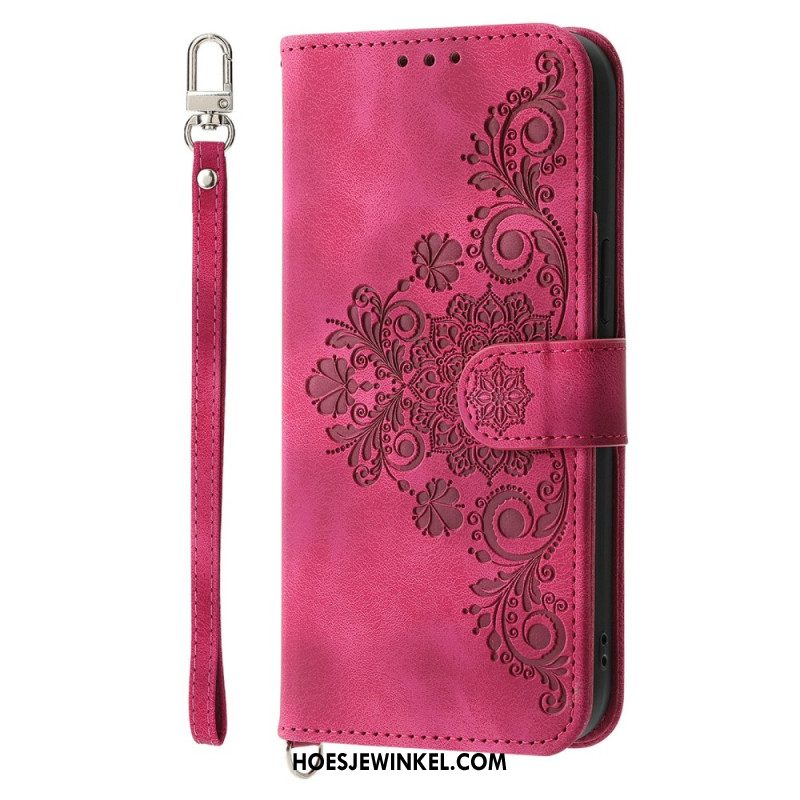 Folio-hoesje Sony Xperia 1 Vii Telefoonhoesje Suède Kanteffect