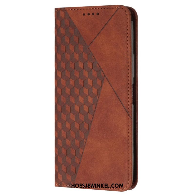 Folio-hoesje Sony Xperia 10 Vi Telefoonhoesje Diamantprint Met Band