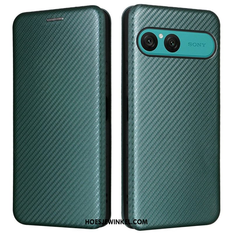 Folio-hoesje Sony Xperia 10 Vii Koolstofvezel