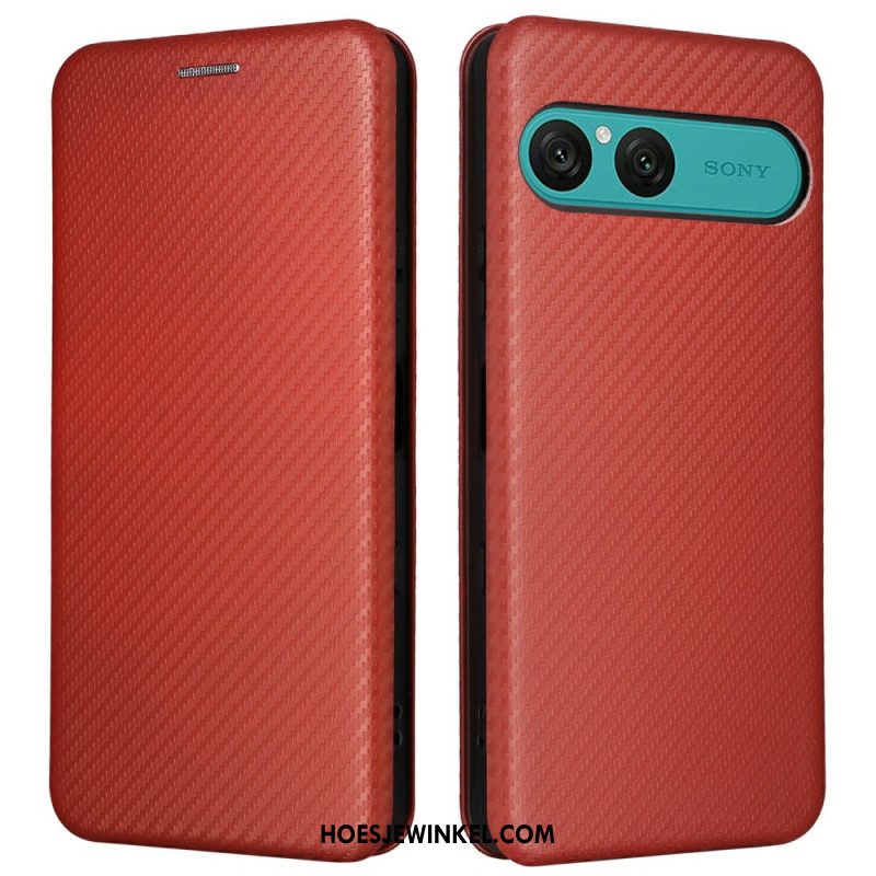 Folio-hoesje Sony Xperia 10 Vii Koolstofvezel