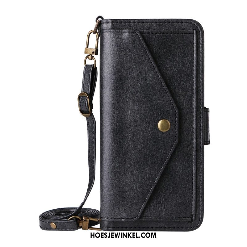 Folio-hoesje Sony Xperia 10 Vii Portemonnee Met Schouderband