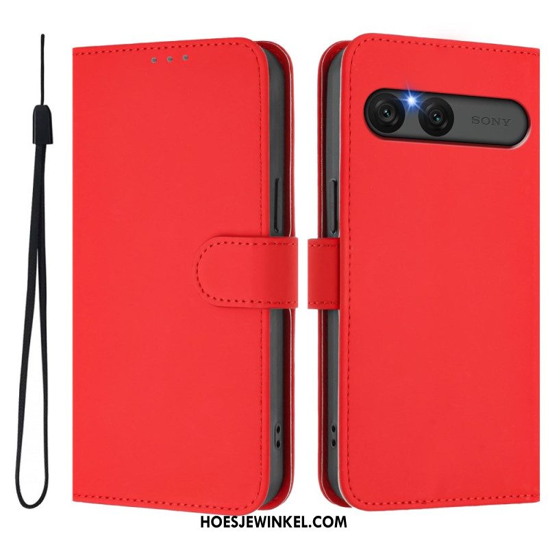 Folio-hoesje Sony Xperia 10 Vii Telefoonhoesje Kunstleer