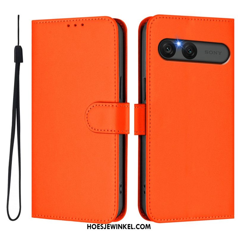 Folio-hoesje Sony Xperia 10 Vii Telefoonhoesje Kunstleer