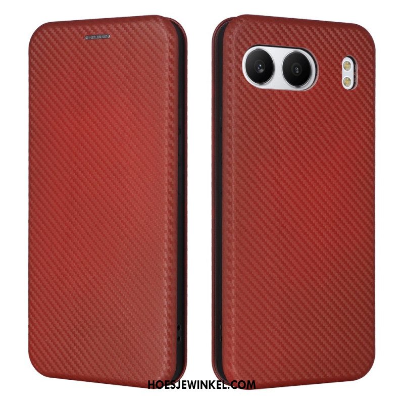 Folio-hoesje Voor Oneplus Nord 4 Carbon Vezel