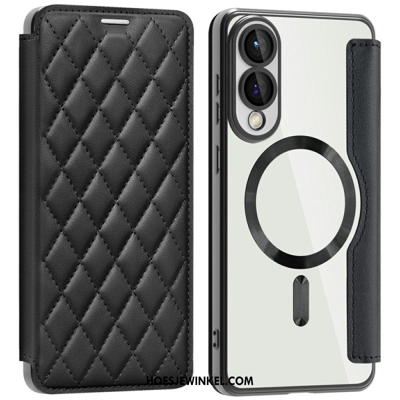 Folio-hoesje Voor Samsung Galaxy S25 5g Edge Gewatteerd Magsafe-compatibel