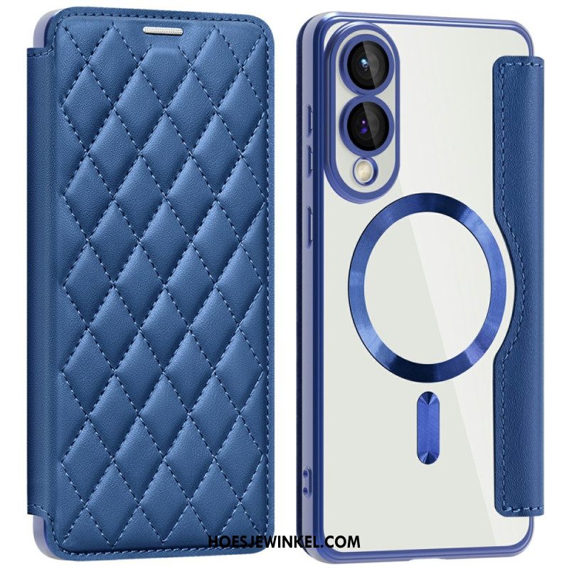 Folio-hoesje Voor Samsung Galaxy S25 5g Edge Gewatteerd Magsafe-compatibel