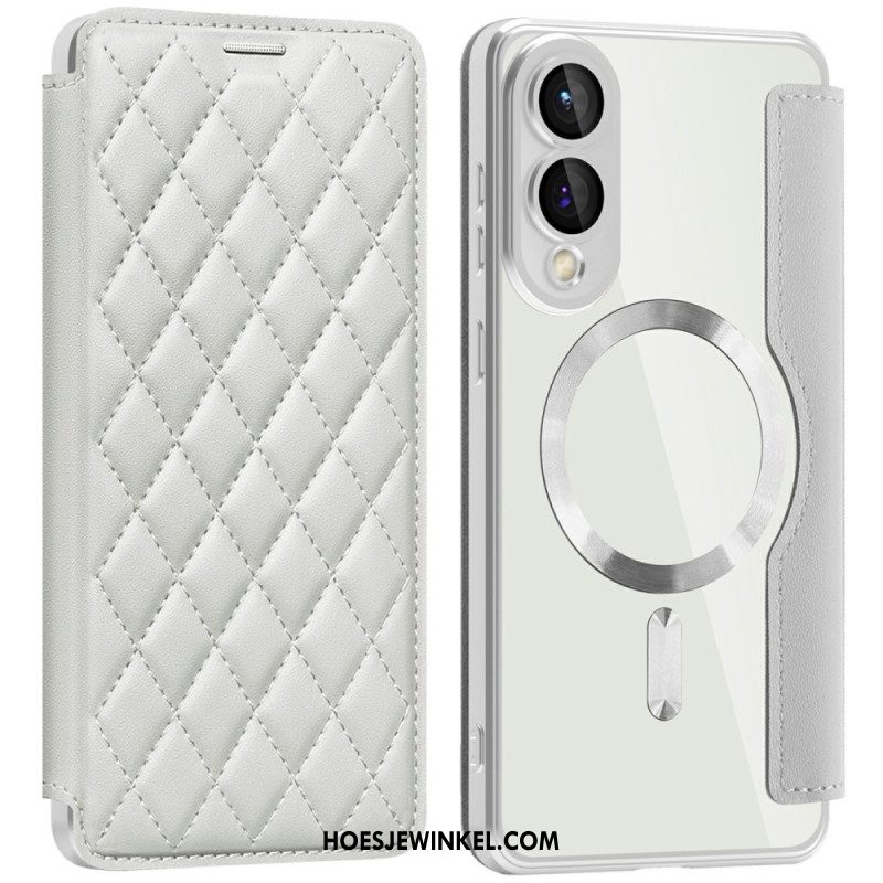 Folio-hoesje Voor Samsung Galaxy S25 5g Edge Gewatteerd Magsafe-compatibel