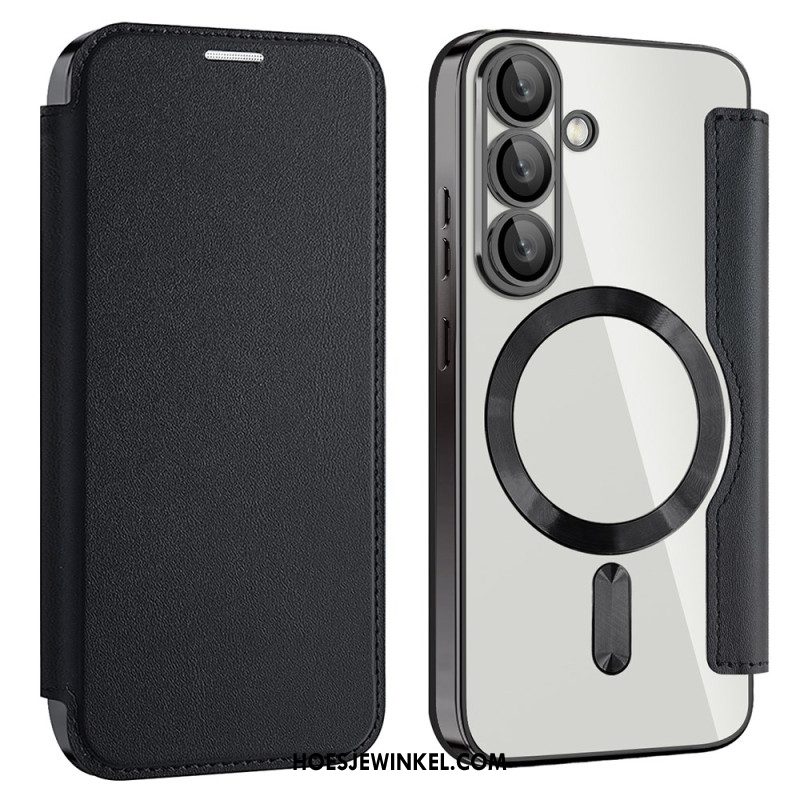 Folio-hoesje Voor Samsung Galaxy S25 5g Leer-effect Compatibel Met Magsafe En Rfid-blokkering