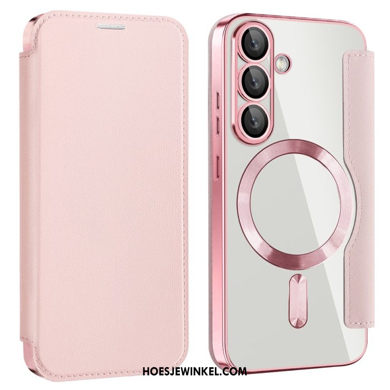 Folio-hoesje Voor Samsung Galaxy S25 5g Leer-effect Compatibel Met Magsafe En Rfid-blokkering