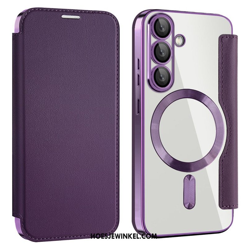 Folio-hoesje Voor Samsung Galaxy S25 5g Leer-effect Compatibel Met Magsafe En Rfid-blokkering