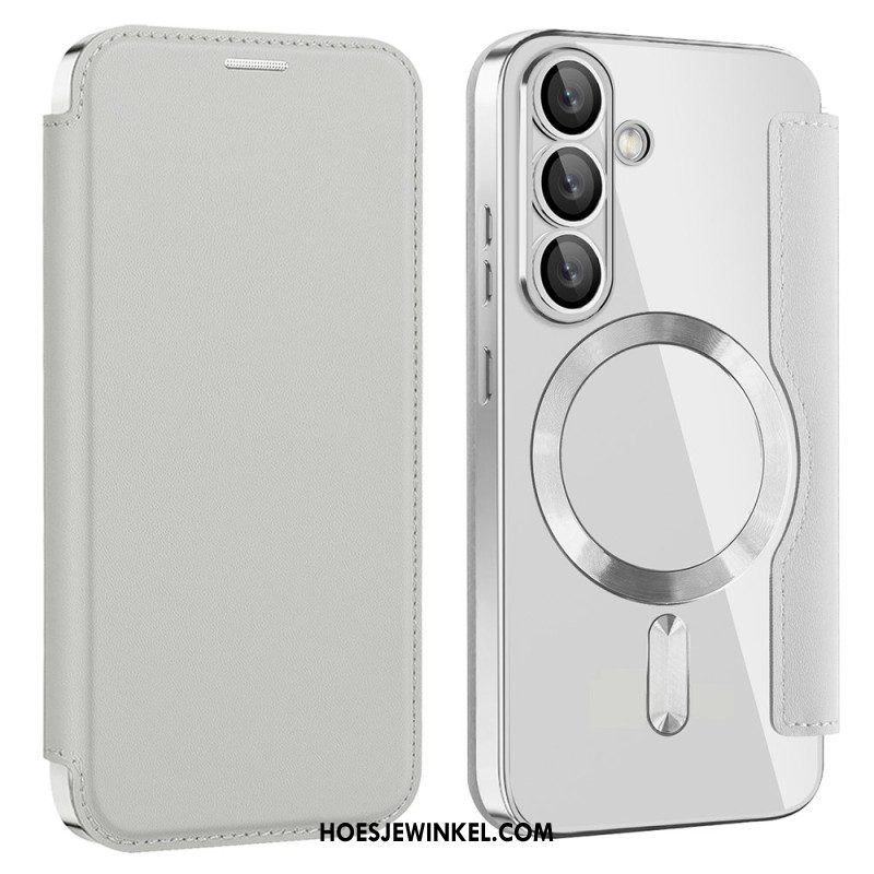 Folio-hoesje Voor Samsung Galaxy S25 5g Leer-effect Compatibel Met Magsafe En Rfid-blokkering