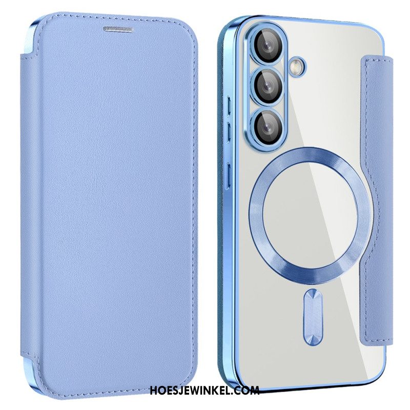 Folio-hoesje Voor Samsung Galaxy S25 5g Leer-effect Compatibel Met Magsafe En Rfid-blokkering