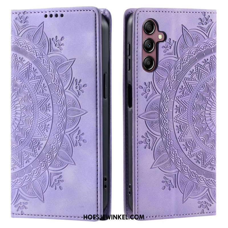 Folio-hoesje Voor Samsung Galaxy S25 5g Mandala-patroon Met Suède-effect